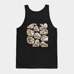 Dinosaur Skull Stickers Set Tank Top